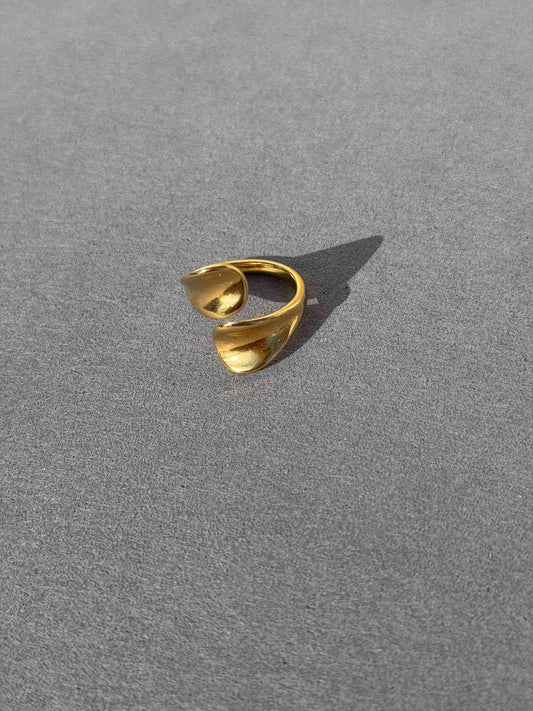 18K GOLD PLATED ADJUSTABLE RING