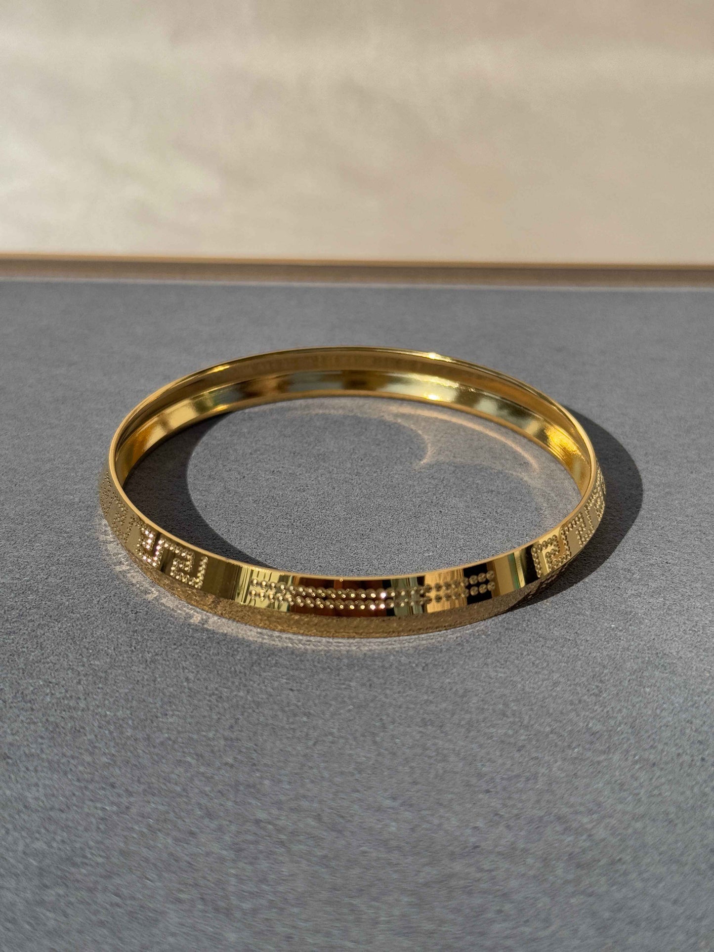 MENS GOLD PLATED ANTI TARNISH KADA