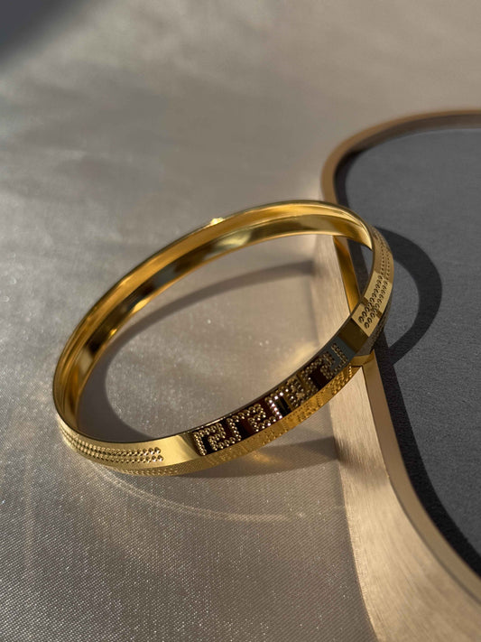 MENS GOLD PLATED ANTI TARNISH KADA