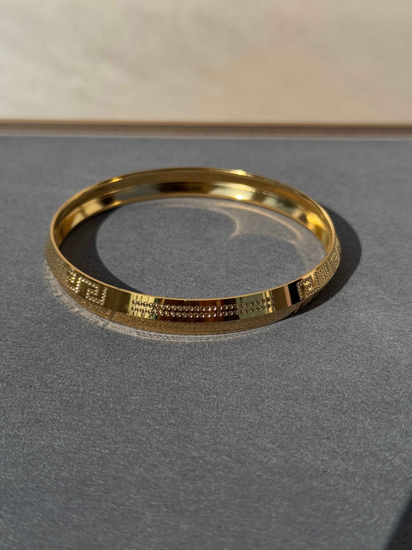 MENS GOLD PLATED ANTI TARNISH KADA