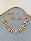 GOLD MOISSANITE POLKI NECKLACE SET