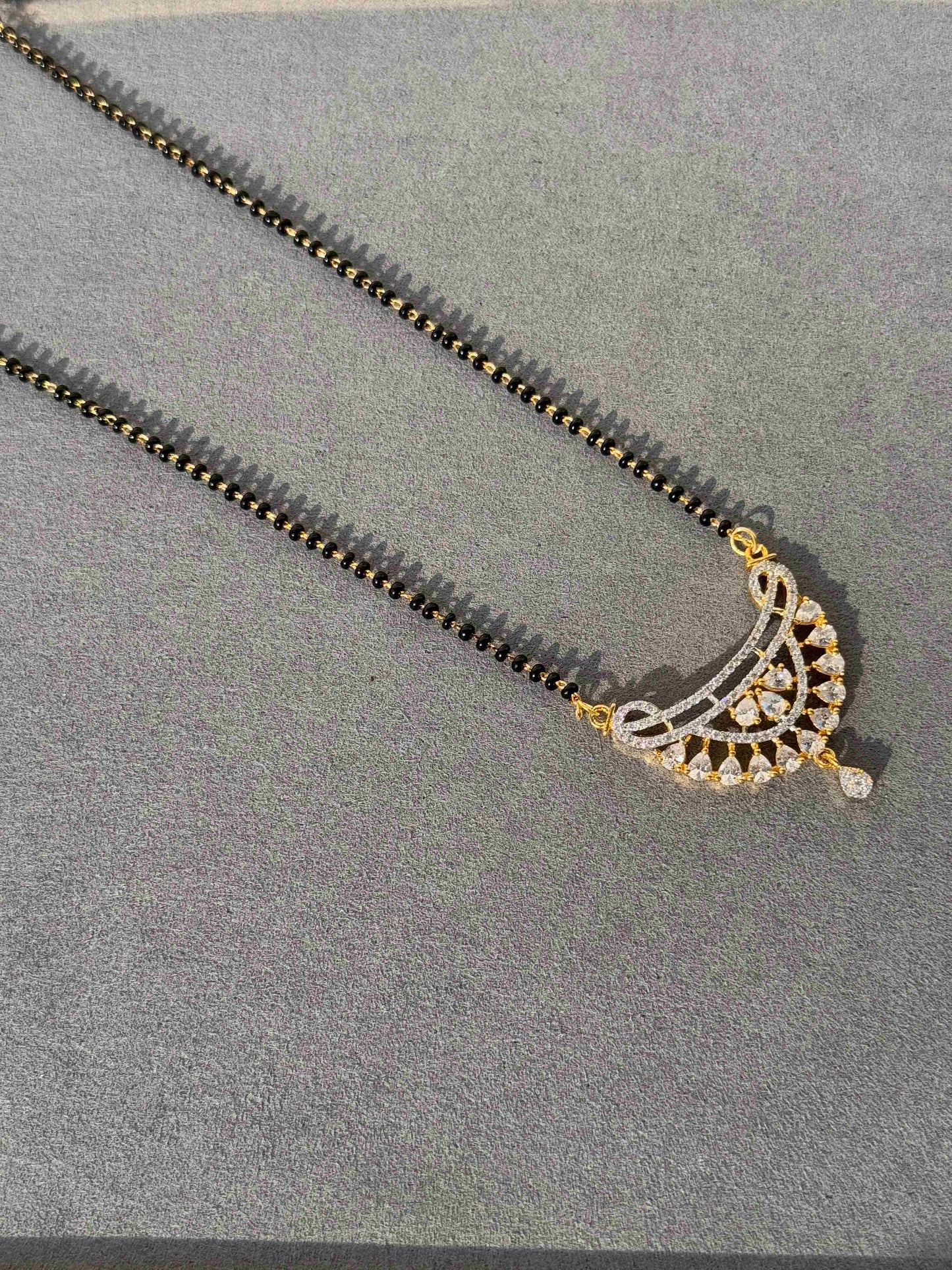 CZ MICRO GOLD PLATED MANGAL SUTRA