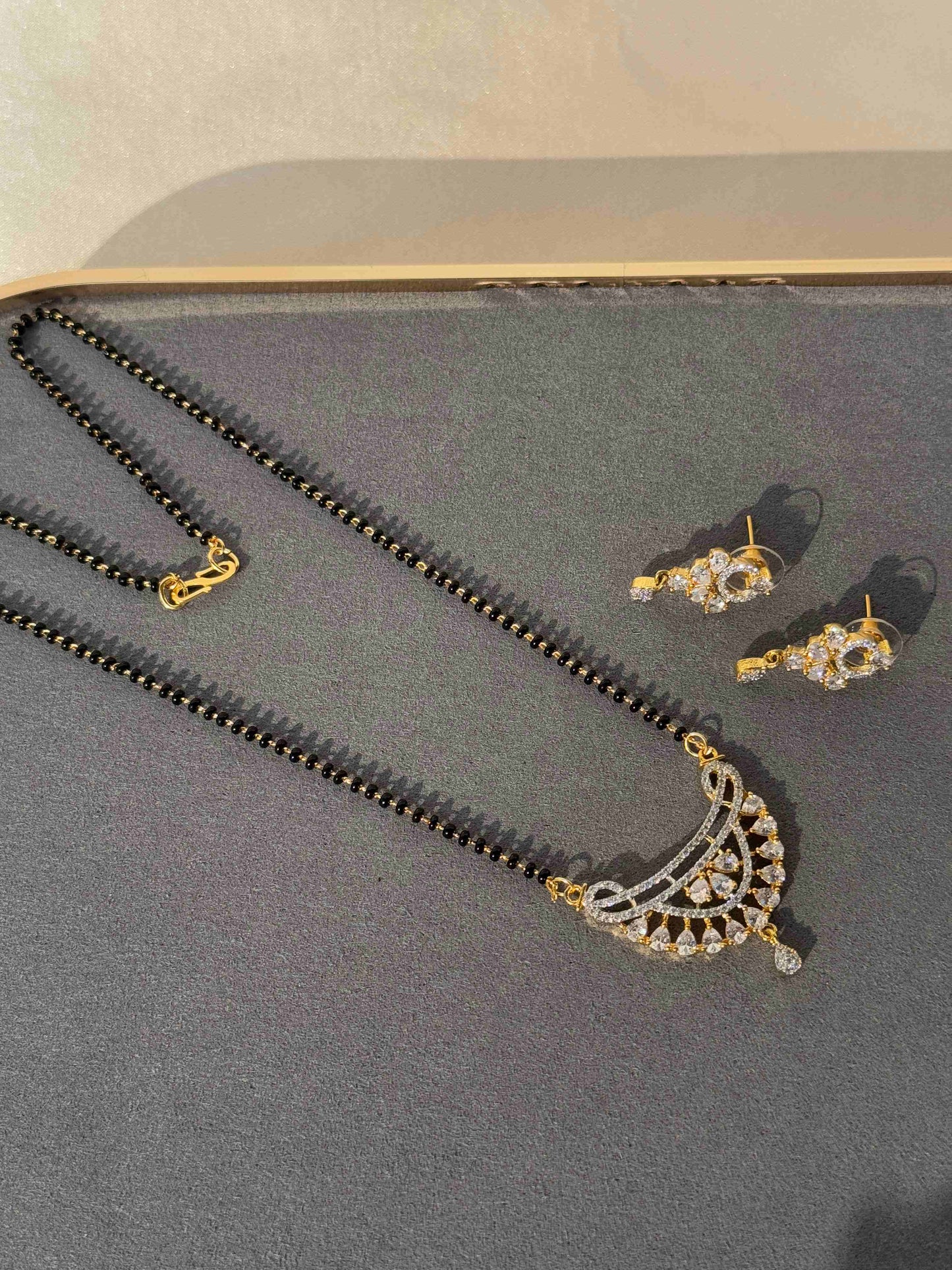 CZ MICRO GOLD PLATED MANGAL SUTRA