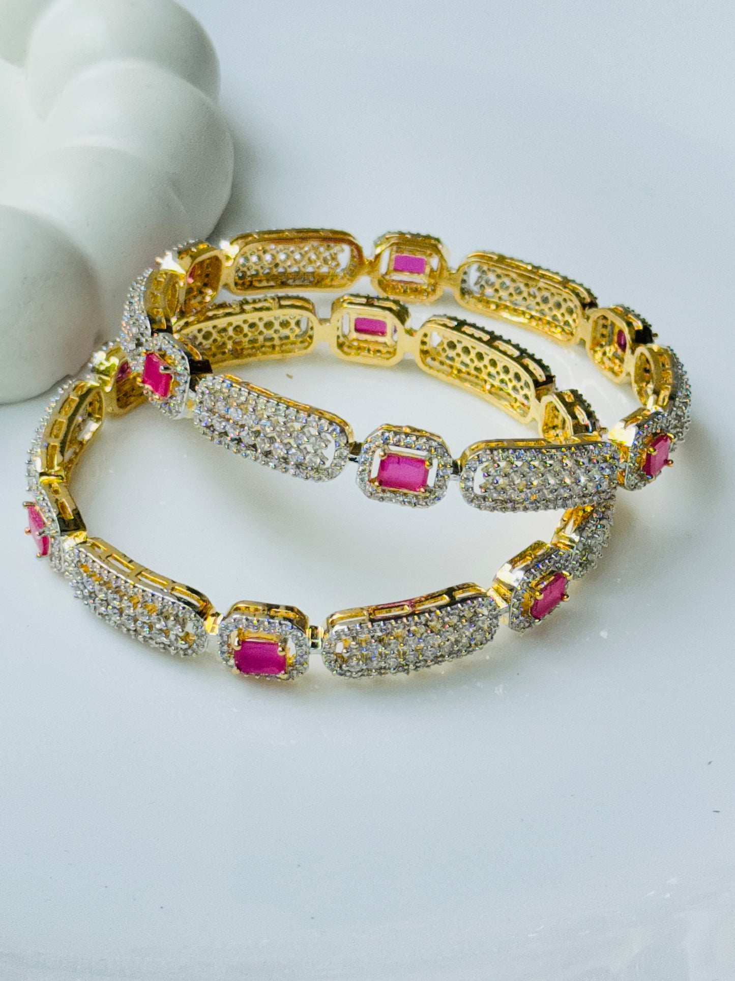 ANTIQUE RUBY ZIRCON BANGLES