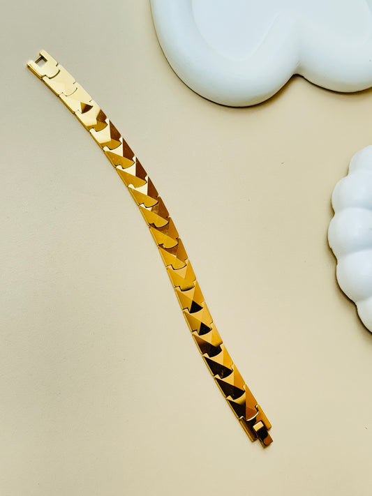 GOLD PLATED MAGNETIC THERAPY BRACELET FOR MEN