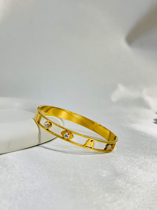 EVIL EYE 18K GOLD PLATED ANTI TARNISH BRACELET