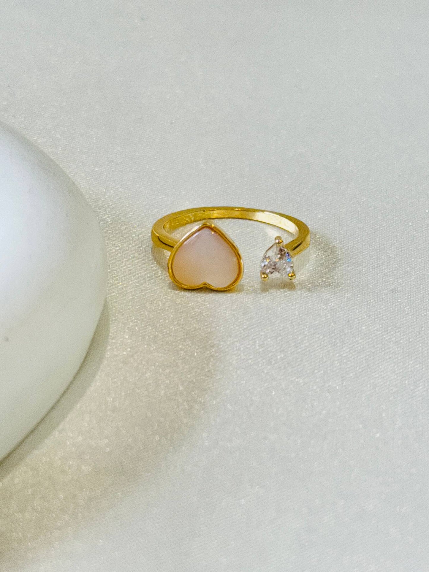 ADJUSTABLE 18K GOLD PLATED ANTI TARNISH RING