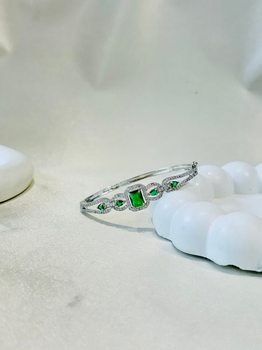 EMERALD CZ STERLING SILVER BRACELET