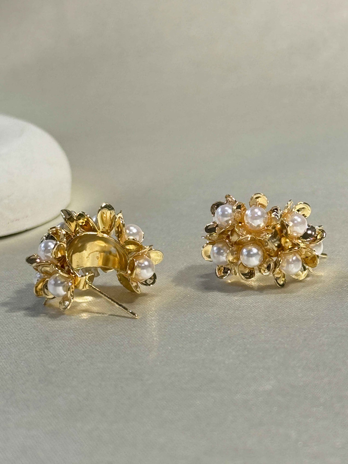 18K GOLD PLATED PEARLS EARRINGS
