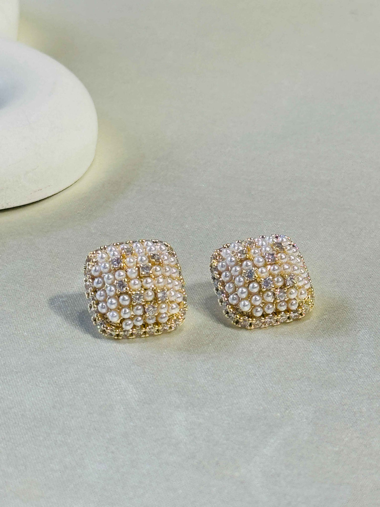 18k GOLD PLATED CZ DIAMOND EARRINGS