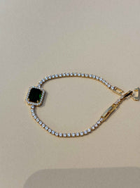 GOLD PLATED 18K EMERALD BRACELET