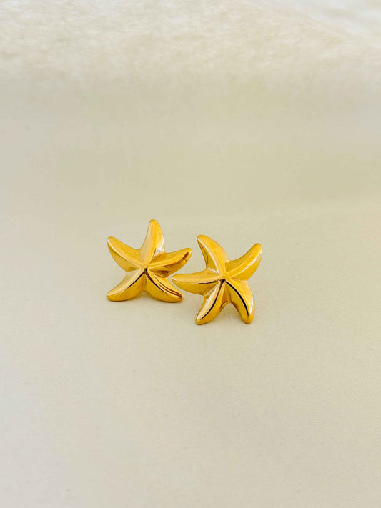 18k ANTI TARNISH GOLD PLATED STAR EARRINGS