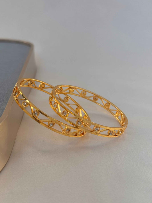 MICRO GOLD PLATED ZIRCON BANGLES