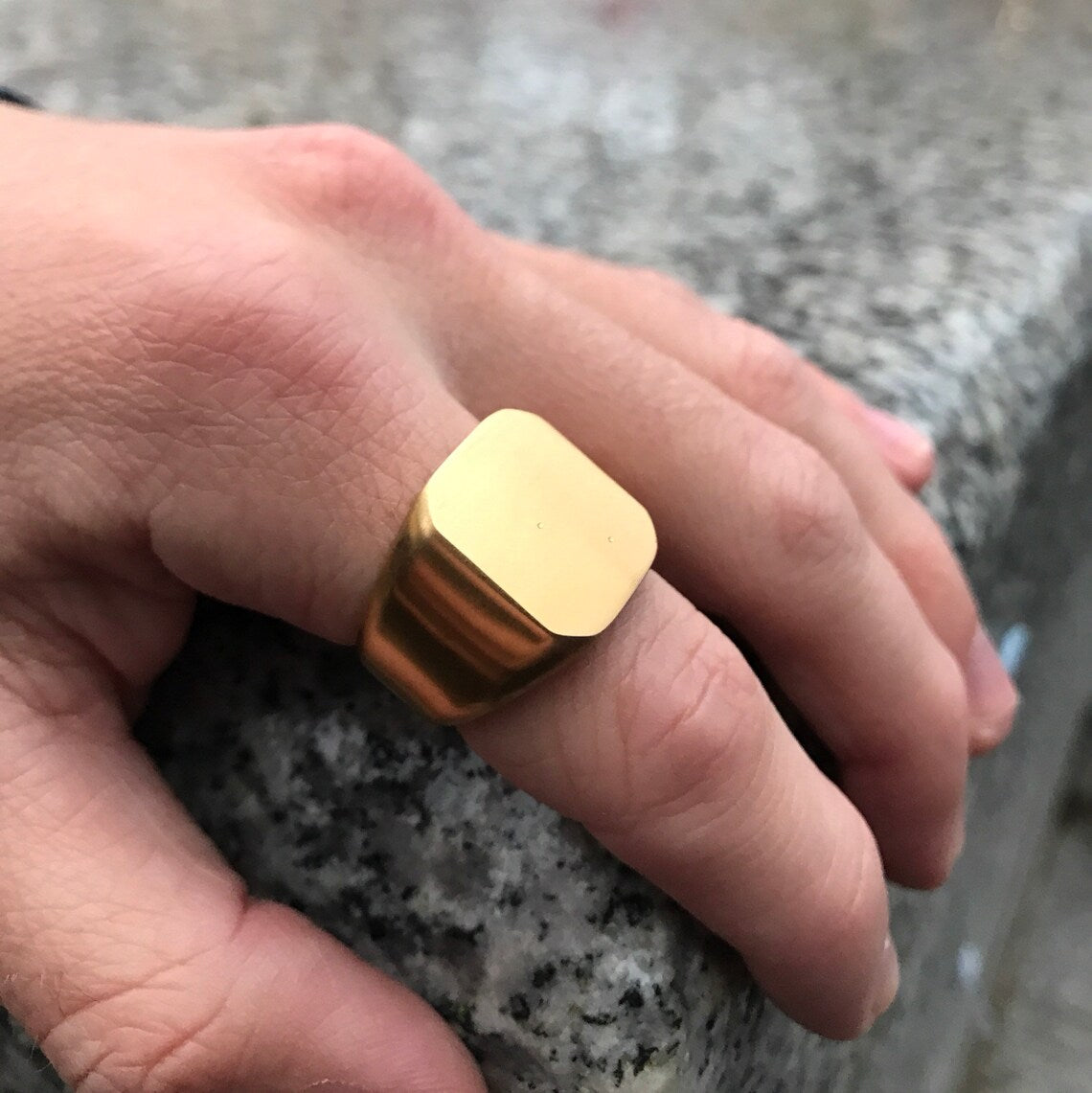 Bold Gold Plated Men’s Ring
