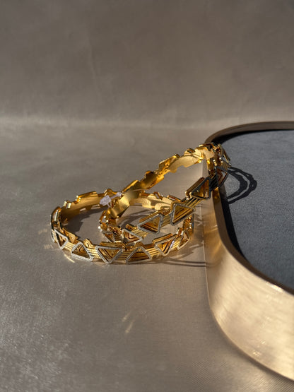 ANTIQUE MICRO GOLD PLATED BANGLES