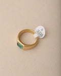 MEN'S EMERALD 18k GOLD PLATED RING