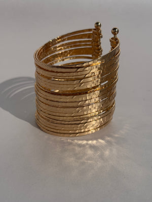 WIDE OPEN 18k BANGLE CUFF BRACELET