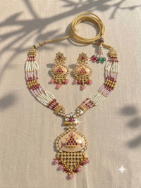 Antique Micro Gold Plated Long Necklace Set