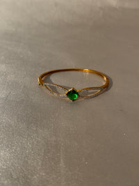 CZ EMERALD MICRO GOLD BRACELET