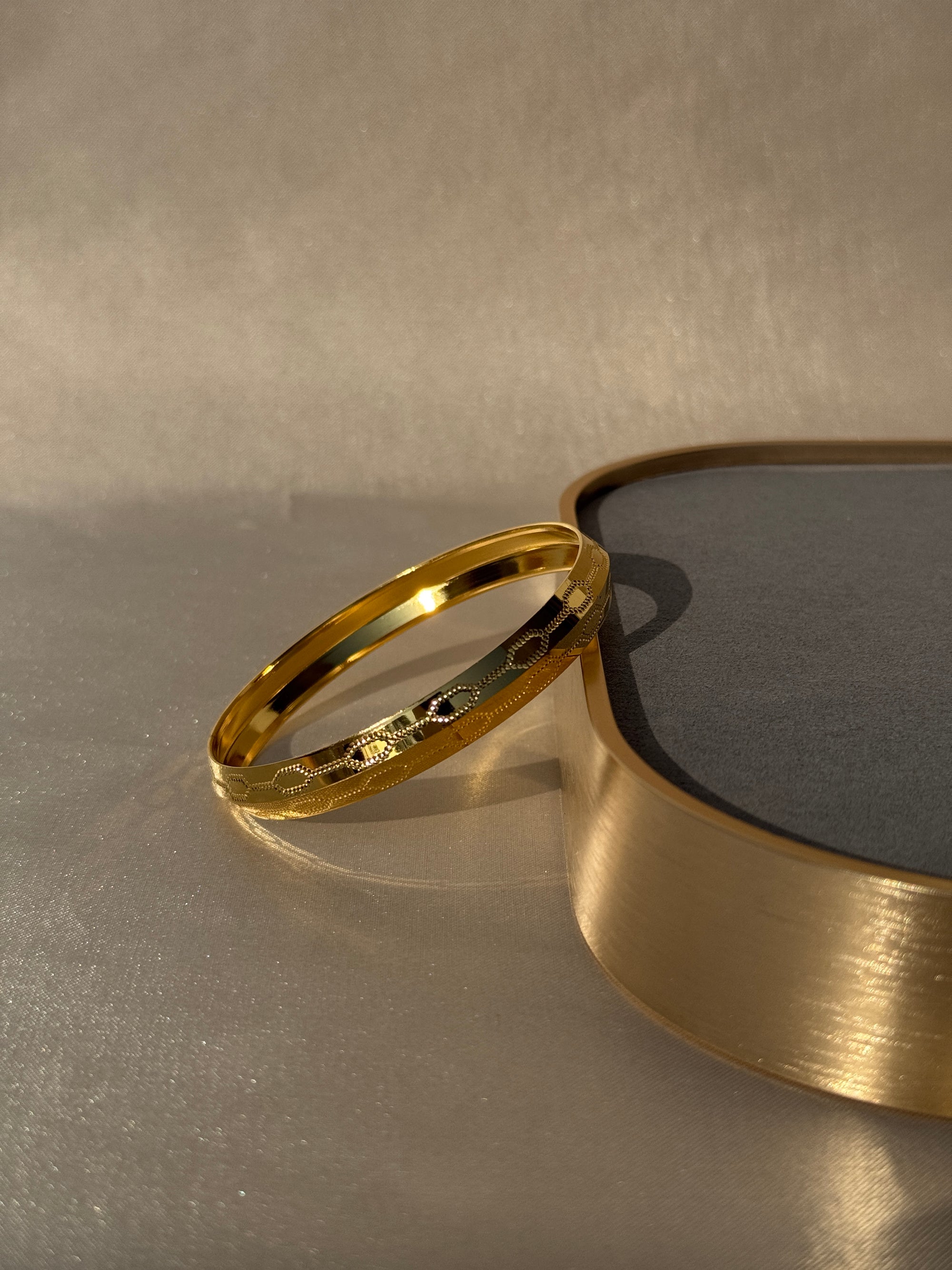 MENS GOLD PLATED ANTI TARNISH KADA