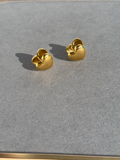 HEART 18k GOLD PLATED EARRINGS