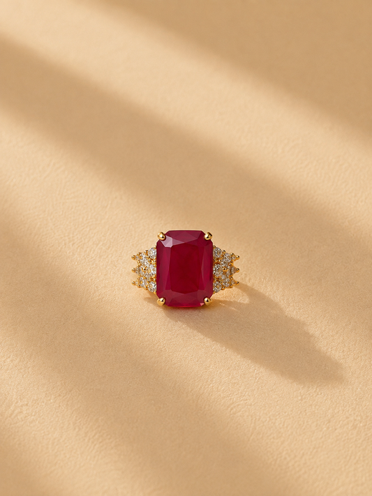 Raktima Raj Regal Crimson Statement Ring