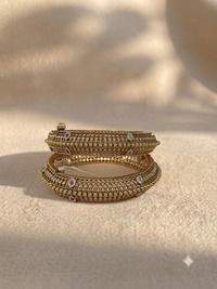 Royal Heirloom Screw-Open Gold Plated Bangles