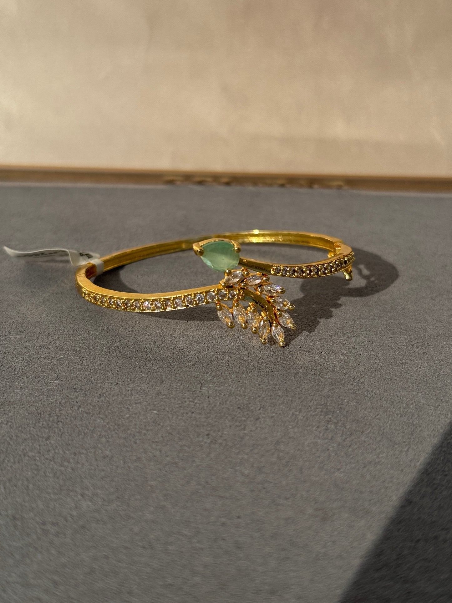 CZ EMERALD MICRO GOLD BRACELET