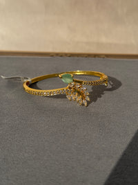 CZ EMERALD MICRO GOLD BRACELET