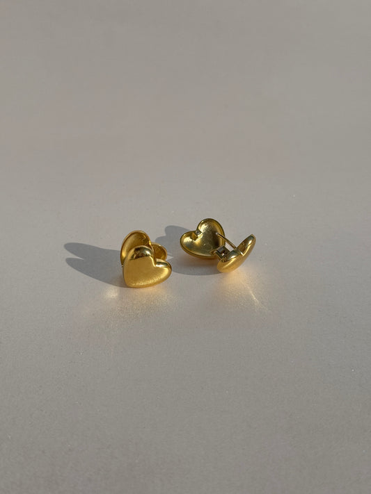HEART 18k GOLD PLATED EARRINGS
