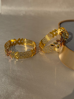 ANTIQUE MICRO GOLD PLATED BANGLES