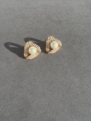 CZ NATURAL PEARLS STUDS