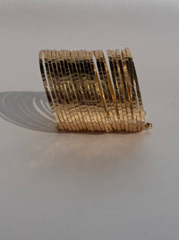 WIDE OPEN 18k BANGLE CUFF BRACELET