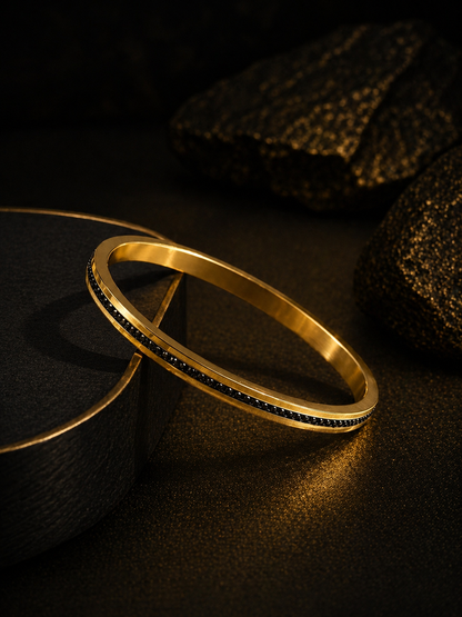 MENS 22K GOLD PLATED ANTI TARNISH KADA - 8 MM