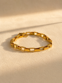 Aurelius Link Men’s 18k Gold Plated Bracelet