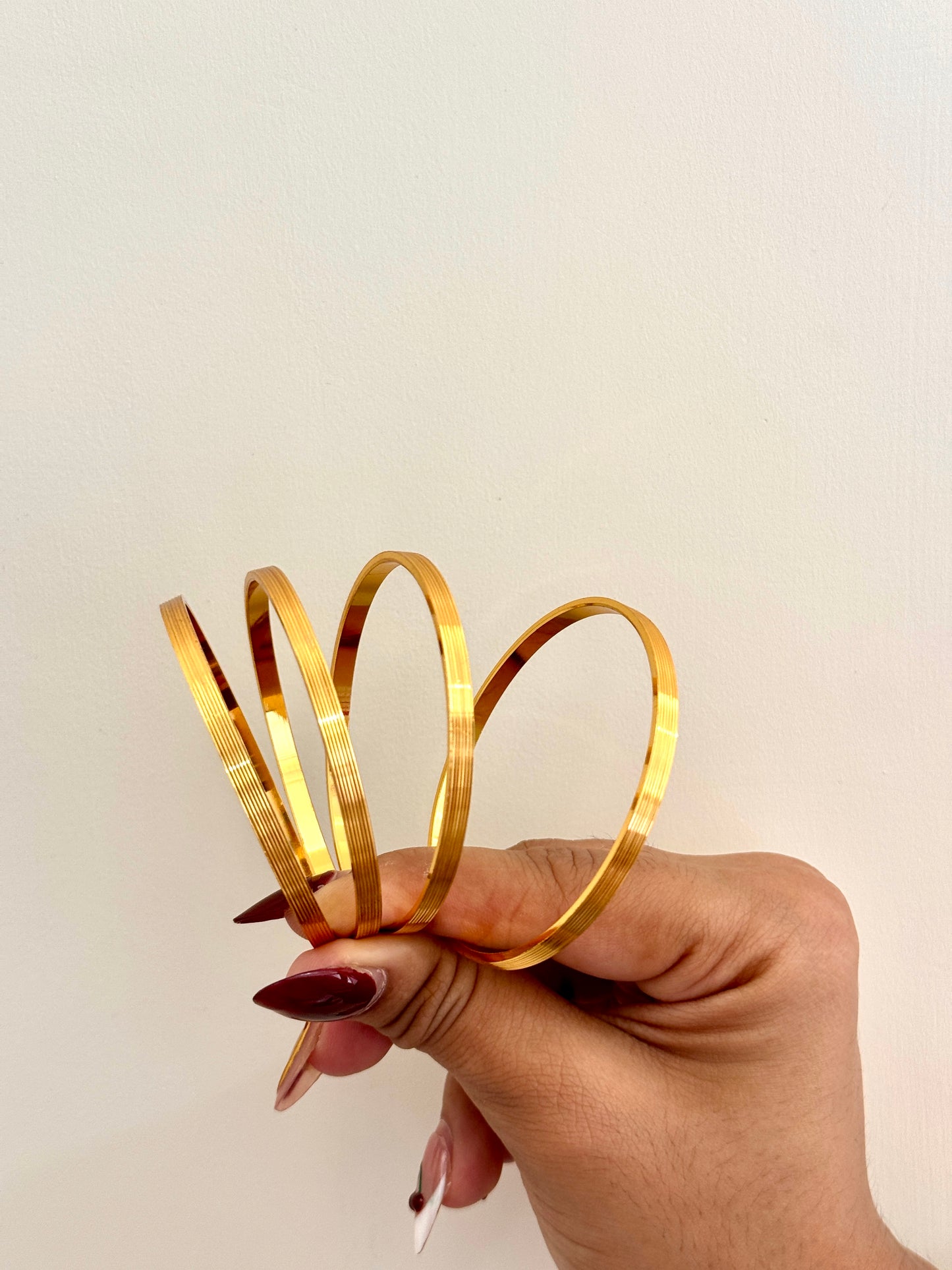 MICRO GOLD PLATED PLAIN BANGLES