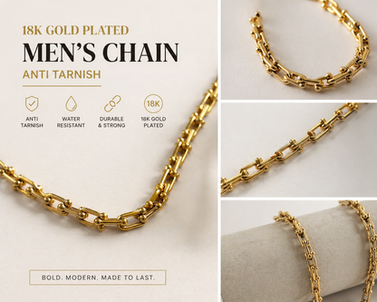Men’s 18k Gold Plated Dailywear Chain