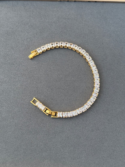 TENNIS 18k GOLD PLATED CZ BRACELET