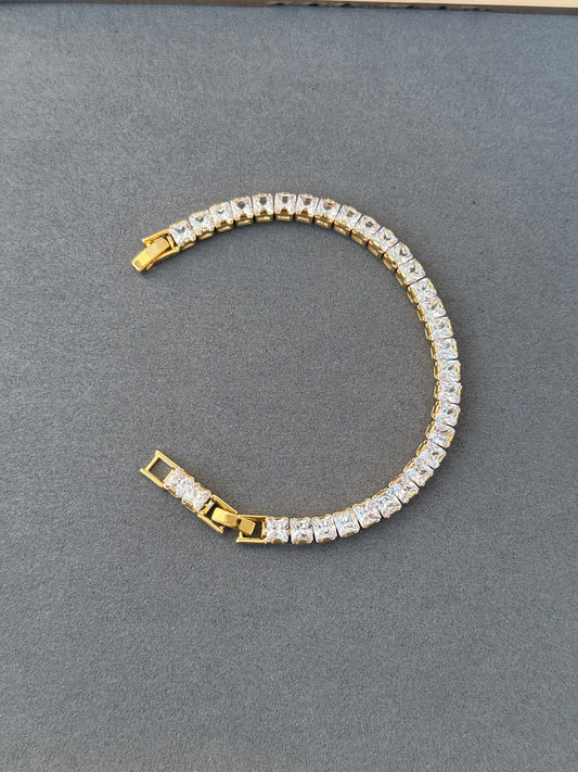 TENNIS 18k GOLD PLATED CZ BRACELET