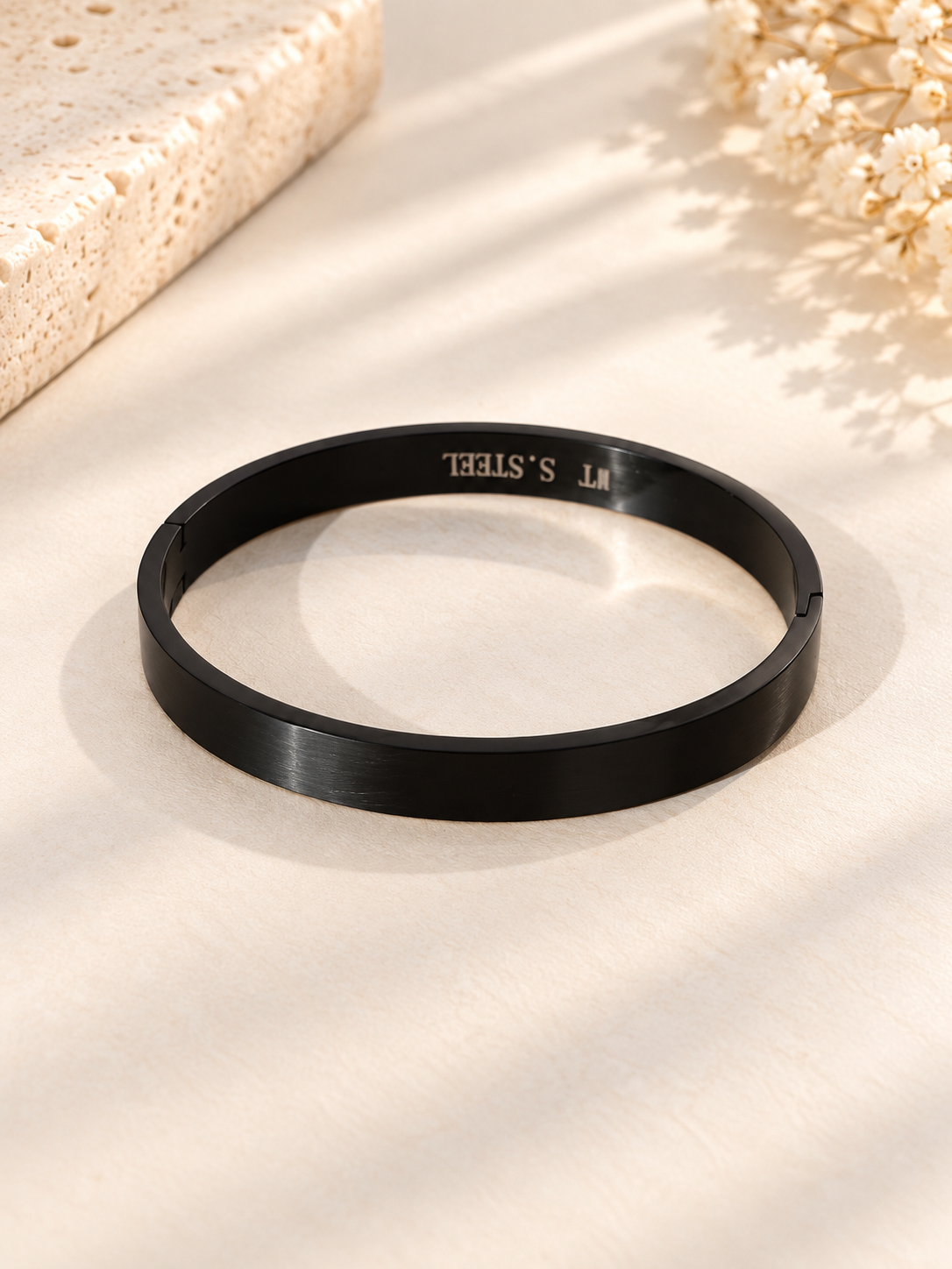 Matte Black Minimal Bracelet