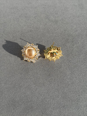 CZ NATURAL PEARLS STUDS