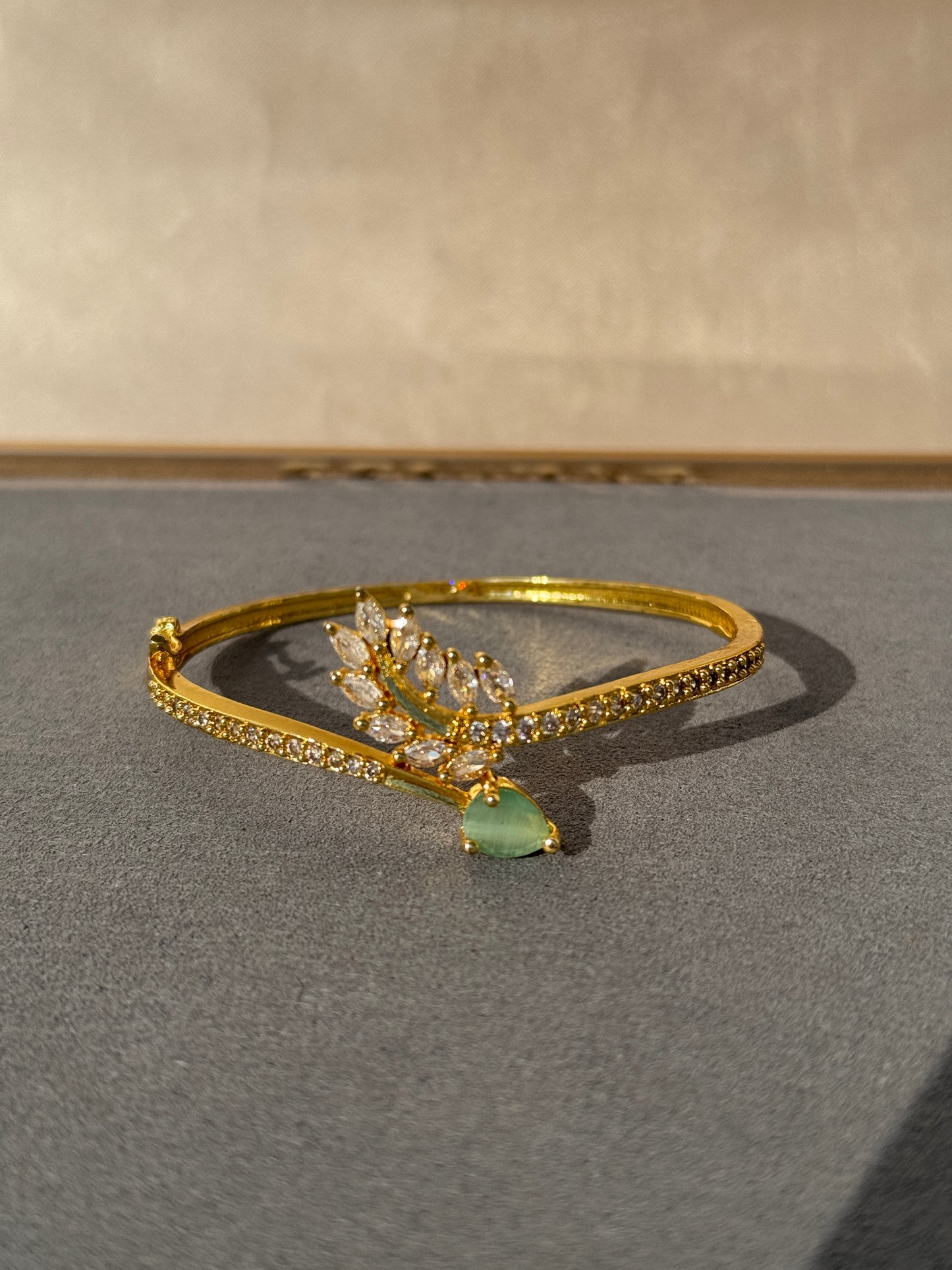 CZ EMERALD MICRO GOLD BRACELET