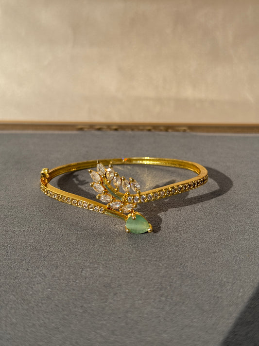 CZ EMERALD MICRO GOLD BRACELET