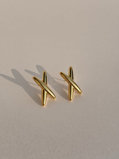 X 18k GOLD PLATED EARRINGS