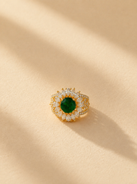 Emerald Étoile Royale™ Micro Gold Plated Statement Ring