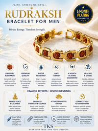 Gold-Plated Rudraksha Chain Bracelet