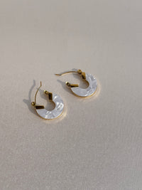 MOP GOLD PLATED HOOPS