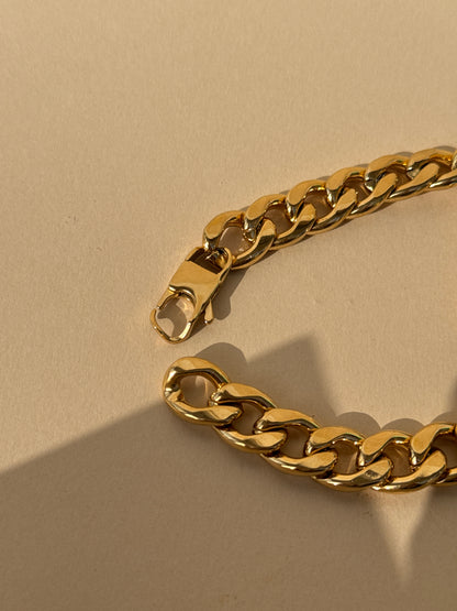 Luxury Gold-Plated Blue Stone Chain Bracelet