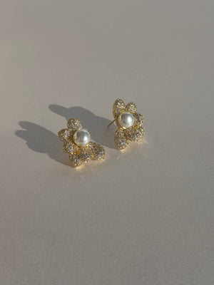 CZ NATURAL PEARLS STUDS