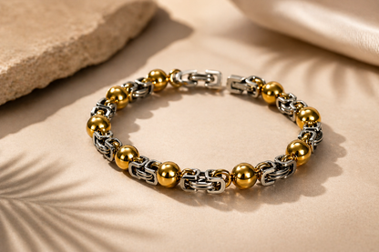 DUAL TONE ROYAL LINK BRACELET